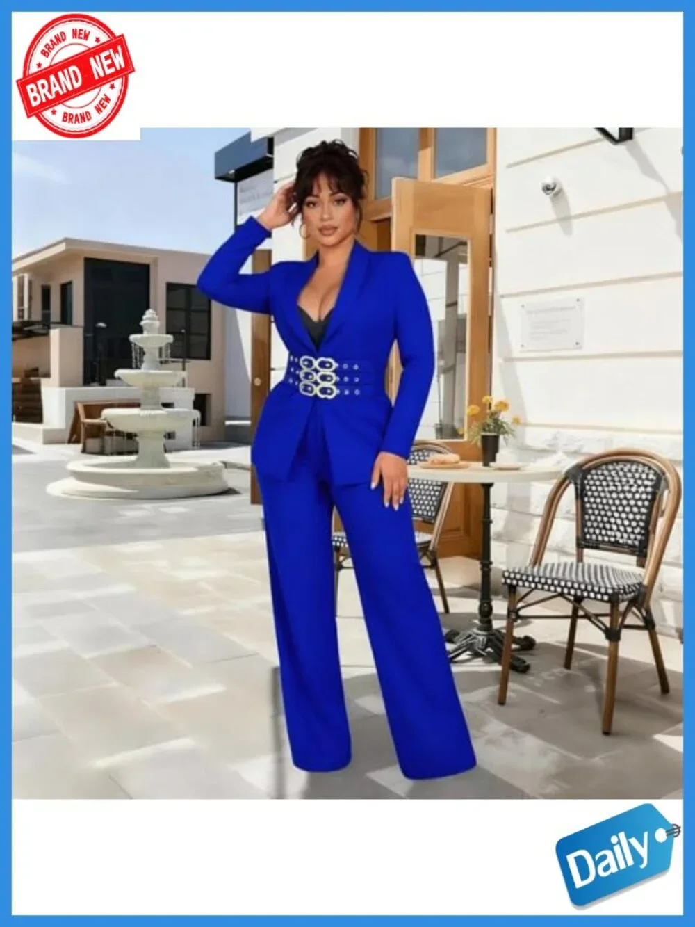 Women's 2 Piece Pantsuit Set Business Casual Blazer with Pants